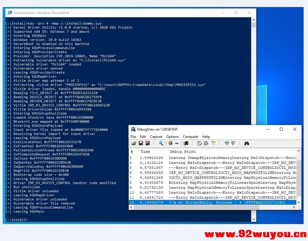 C++ YG驱动读写源码，带不同系统测试图不蓝屏，学习使用  1974 无忧技术吧www.92wuyou.cn